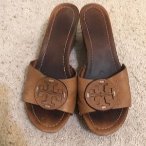 Tory Burch Leather Wedges